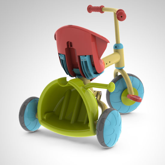 Trike product development rear